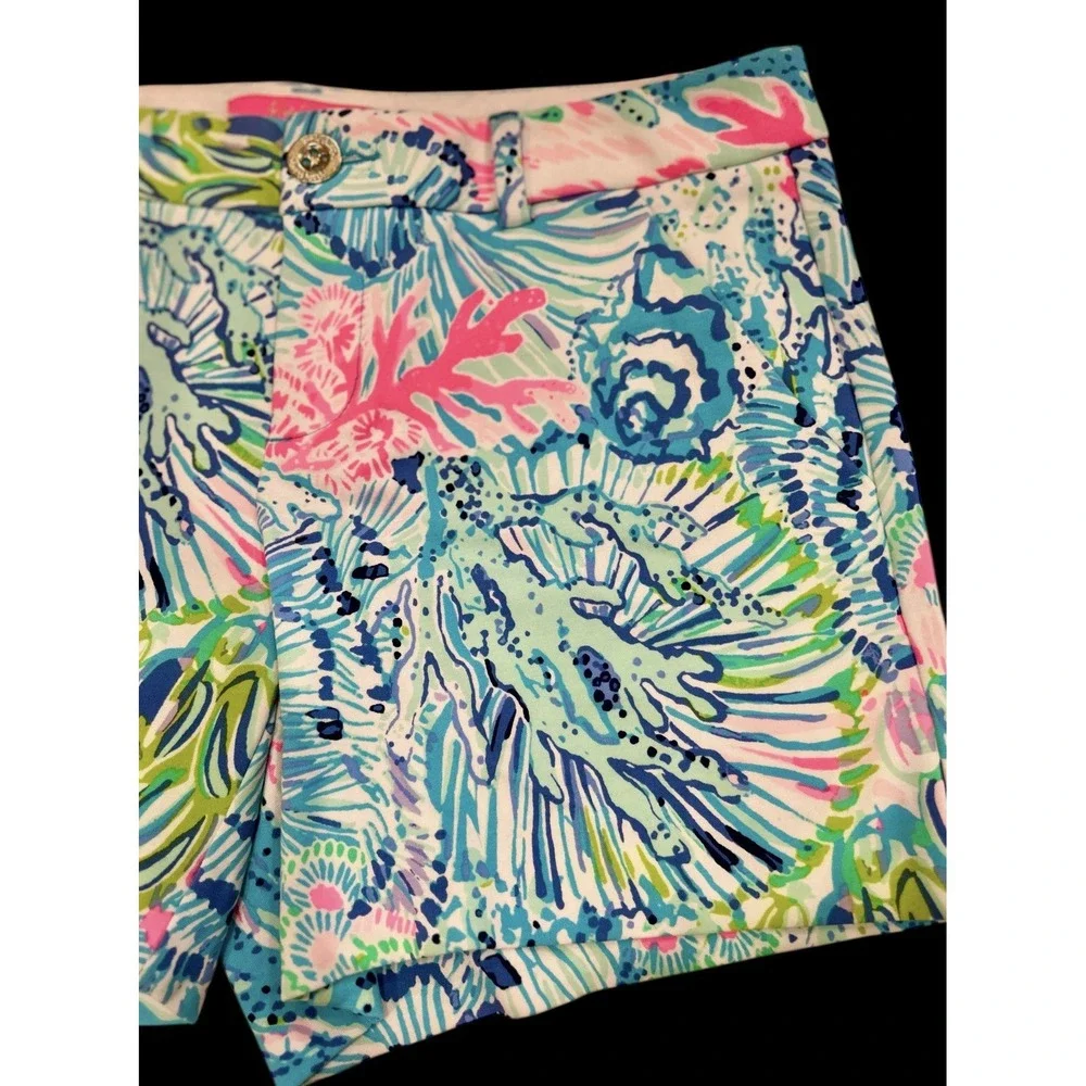 Lilly Pulitzer Callahan knit sink or swim Vibrant Tropical Women's Shorts Size 2